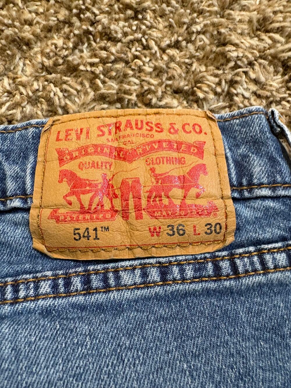 Levi's 541 Athletic Fit Denim Jeans Size 36x30